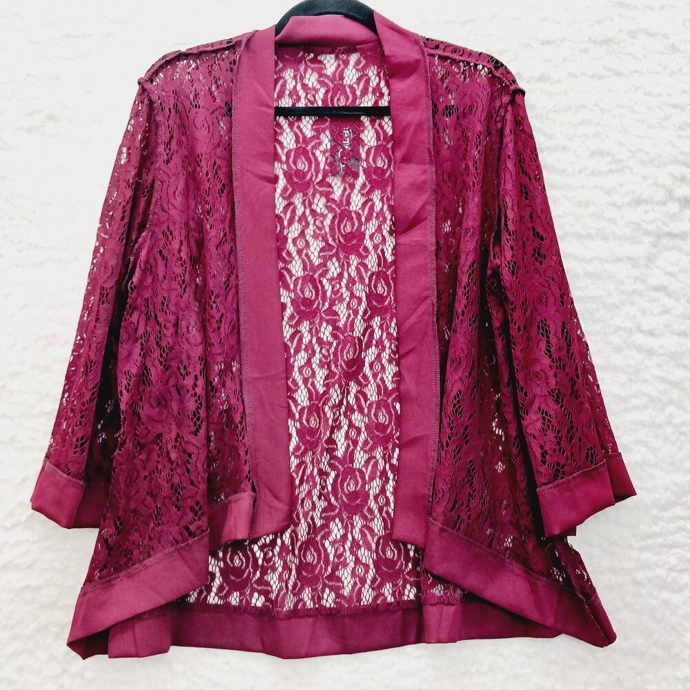 Elegant Red Lace Women's Blouse - Picture 11 of 13